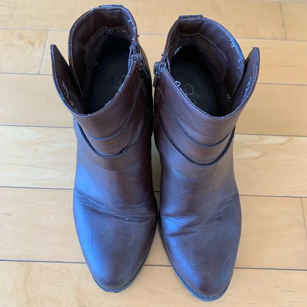 Dark Brown Ankle Booties - Picture 2 of 6